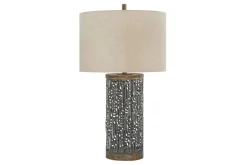 Dayo Table Lamp In Gray/Gold Finish