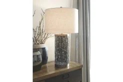 Dayo Table Lamp In Gray/Gold Finish