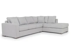 Dennon Sofa Chaise Sectional In Pebble, Right Facing