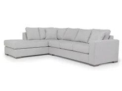 Dennon Sofa Chaise Sectional In Pebble, Right Facing