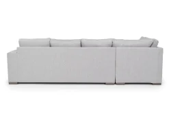 Dennon Sofa Chaise Sectional In Pebble, Right Facing