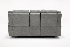 Derby Reclining Console Loveseat In Light Gray