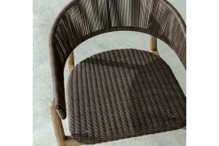 Dermott Outdoor Side Chair In Brown, Set Of 2