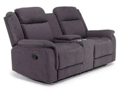 Diamond Reclining Console Loveseat In Gray
