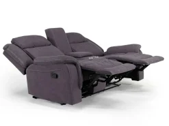 Diamond Reclining Console Loveseat In Gray