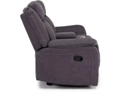 Diamond Reclining Console Loveseat In Gray