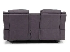 Diamond Reclining Console Loveseat In Gray