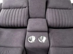 Diamond Reclining Console Loveseat In Gray