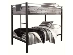 Dinsmore Bunk Bed In Black/Gray, Twin/Twin