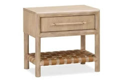 Dorsey Woven Panel Bed, Dresser, Mirror & Nightstand In Granola, Queen