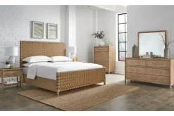 Dorsey Woven Panel Bed In Granola, Queen