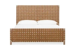 Dorsey Woven Panel Bed In Granola, Queen