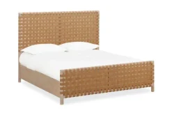 Dorsey Woven Panel Bed In Granola, Queen