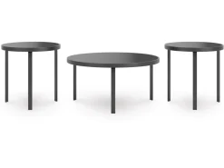 Dorylin Coffee Table W/ 2 End Tables In Black