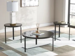 Dorylin Coffee Table W/ 2 End Tables In Black