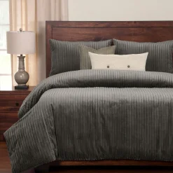 Downy Duvet Set In Storm Gray, 5 Piece, Ca King