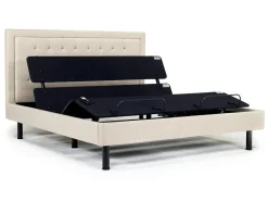 Duo Linen Adjustable Foundation Bed In Natural, Queen