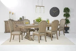 Durango Dining Table & 6 Chairs In Fawn