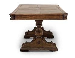 Durango Dining Table, 4 Side Chairs & 2 Arm Chairs In Fawn