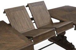 Durango Dining Table, 4 Side Chairs & 2 Arm Chairs In Fawn