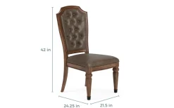 Durango Dining Table, 4 Side Chairs & 2 Arm Chairs In Fawn