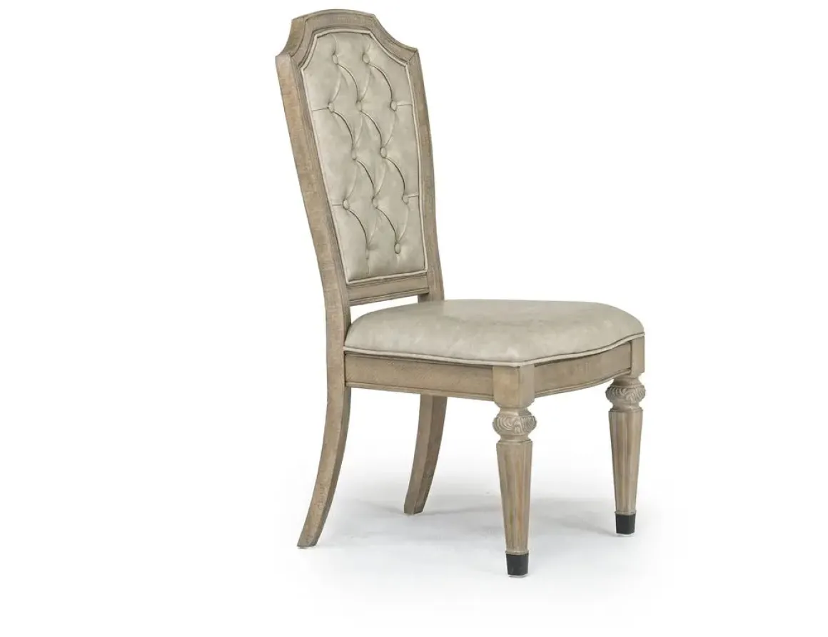Durango Side Chair In Fawn, Upholstered
