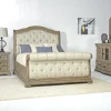 Durango Sleigh Bed, Dresser, Mirror & 3 Drawer Nightstand In Fawn, Queen