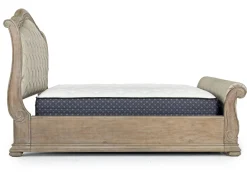 Durango Upholstered Sleigh Bed In Fawn, Queen