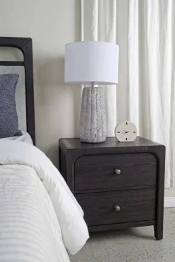 Easton Upholstered Bed, Dresser, Mirror & Nightstand In Natural, Ca King