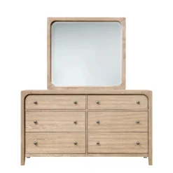Easton Upholstered Storage Bed, Dresser, Mirror & Nightstand In Natural, Ca King