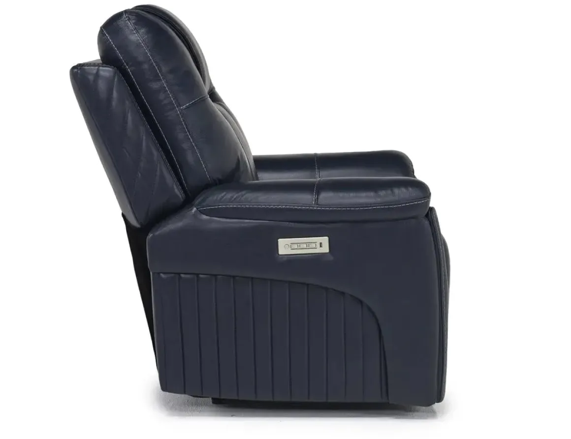 Echo 3 Power Recliner In Rainier Storm Leather