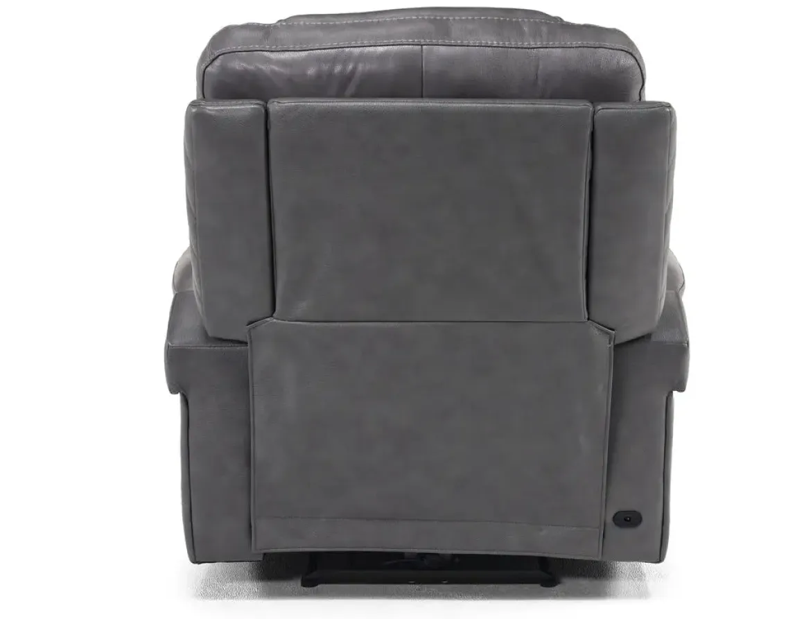 Echo 3 Power Recliner In Rainier Storm Leather