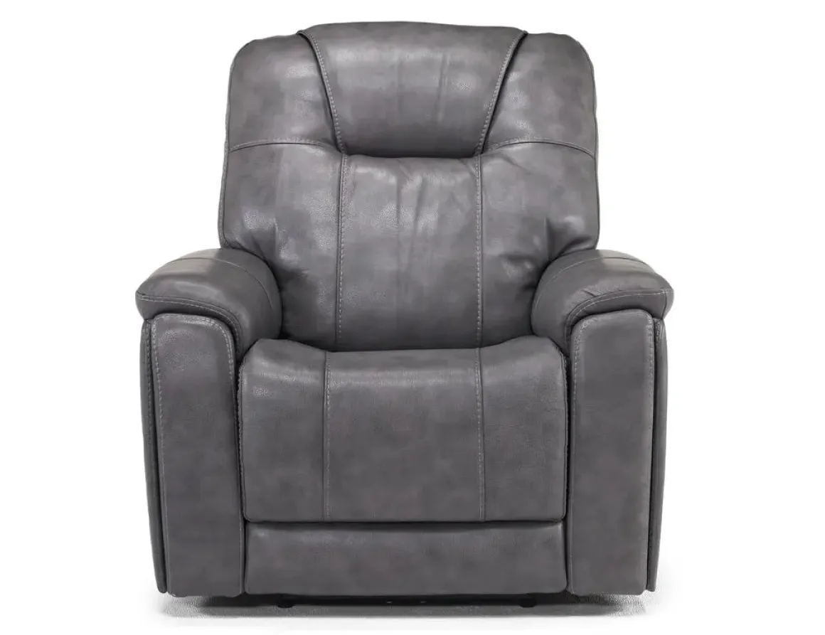 Echo 3 Power Recliner In Rainier Storm Leather