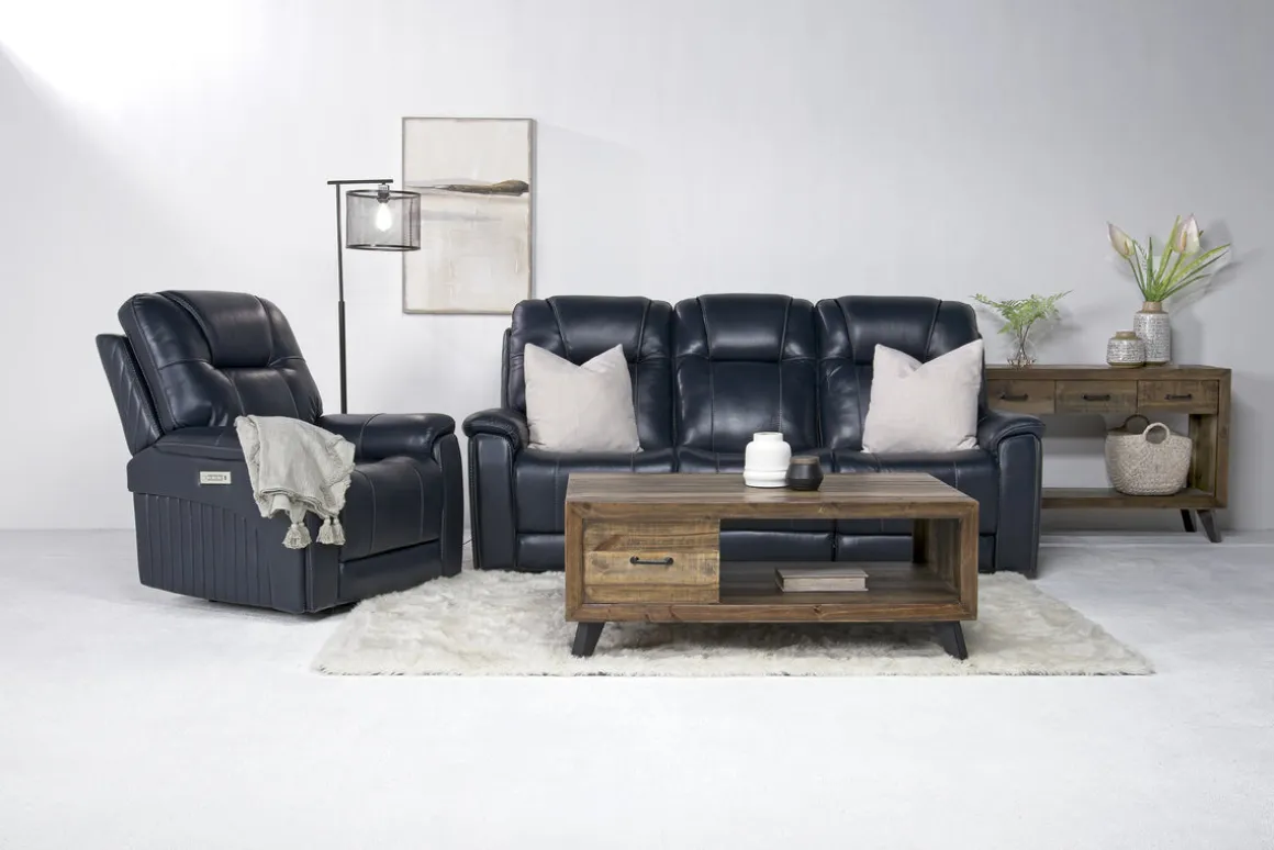 Echo 3 Power Theater Recliner W/ Immersive Sound In Rainier Walnut Leather