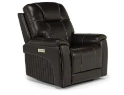 Echo 3 Power Theater Recliner W/ Immersive Sound In Rainier Walnut Leather
