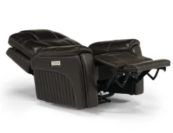 Echo 3 Power Theater Recliner W/ Immersive Sound In Rainer Storm Leather