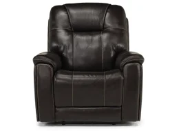 Echo 3 Power Theater Recliner W/ Immersive Sound In Rainer Storm Leather