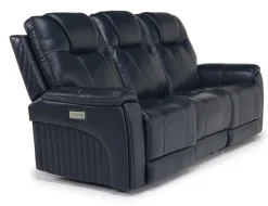 Echo 3 Power Theater Sofa W/ Immersive Sound In Rainier Walnut Leather