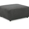 Edenfield Oversized Ottoman In Charcoal