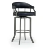Edy Barstool In Mineral & Black, Swivel