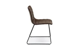 Ella Side Chair In Slate Leather