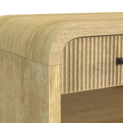 Emberly 2 Drawer Nightstand In Black