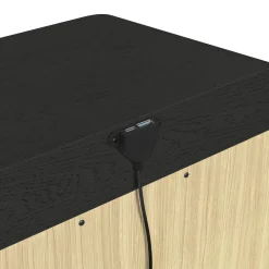 Emberly 2 Drawer Nightstand In Black