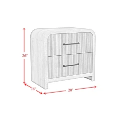 Emberly 2 Drawer Nightstand In Black