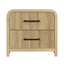 Emberly 2 Drawer Nightstand In Black