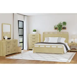 Emberly Panel Bed In Natural, Twin
