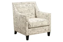 Emery Accent Chair In French Script