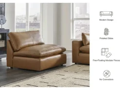 Emillia 6 Piece Sectional In Caramel