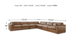 Emillia 7 Piece Sectional In Caramel