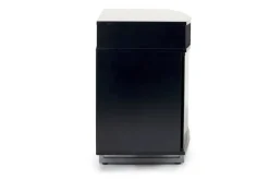 Enterprise Console W/ Fireplace Insert In Black, 72 Inch